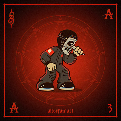 IOWA ERA NUMBER 3 alterfan alterfan art artist branding cartoon character coverart design icon illustration logo nu metal rock music slipknot slipknot art slipknot fanart slipknot iowa