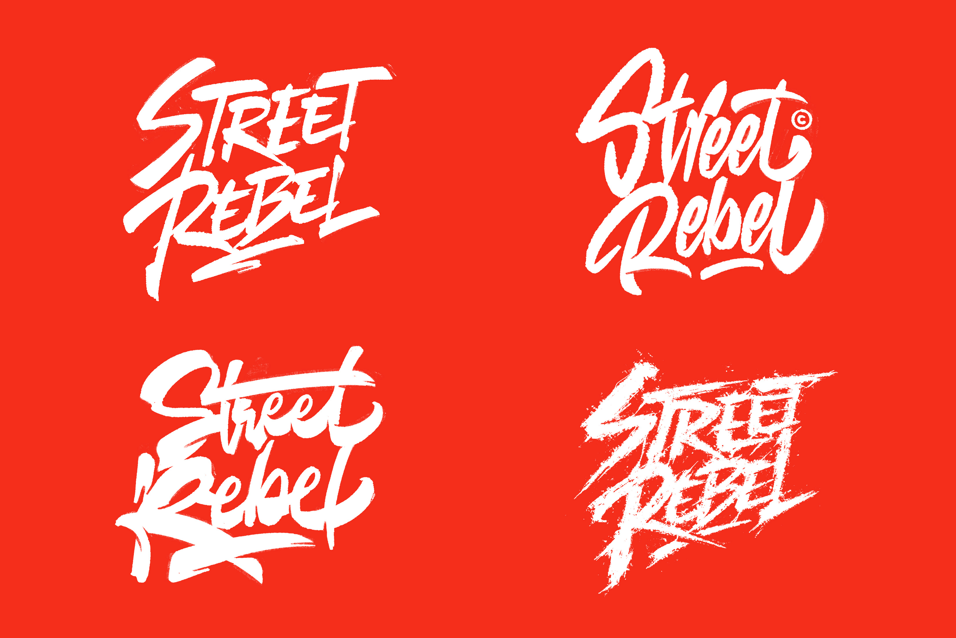 STREET REBEL - Custom Brush Lettering branding design font illustration lettering logo tshirt tshirt design typography ui