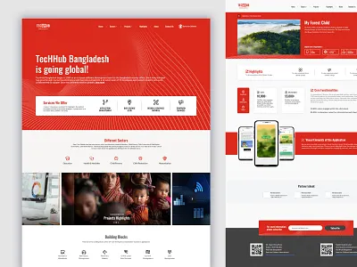 Techhub Landing Page globaltech landing page madeinfigma minimaldesign portfolio socialimpactdesign teamportfolio ui uiuxdesign webredesign website websiteinspo webuidesign
