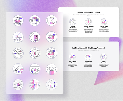 Spot Illustrations for Diagramming Company diagramming graphic design icons illustration landing page product storytelling spot illustrations vector