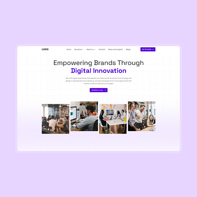 Hero Section banner banner section banner ui company website hero section hero section ui hero ui homepage homepage ui minimal design ui minimal homepage minimal ui purple website ui simple homepage uiux website website ui