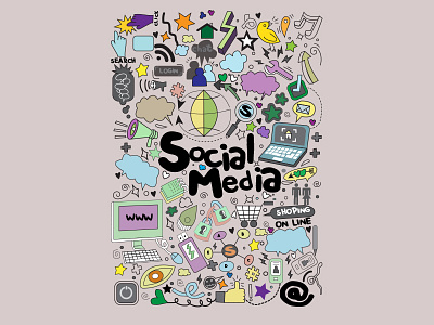 SOCIAL MEDIA DOODLES branding doodles graphic design illustration postdesign