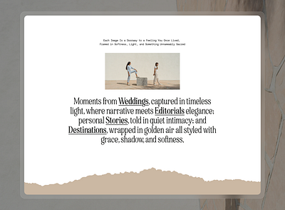 Photographer Portfolio Website agency branding design film illustration landingpage photography