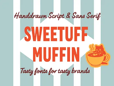 Sweetuff Muffin – Handwritten Script & Friendly Sans Font Duo artisan font
