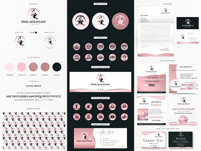 Pink Mountain Summit Brandkit branding brandingkit empowermentjourney graphic design growthmindset inspiredliving logo logo design natureinspired peakperformance personalgrowth wellnessjourney
