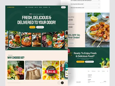 WolfFood | Food e-commerce landing page e commerce ecommerce food food delivery homepage landing page redesign shopping ui web website