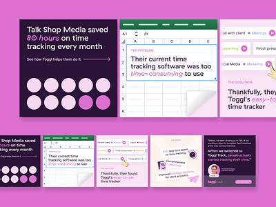 Toggl - Carousel Ad Design instagram ads