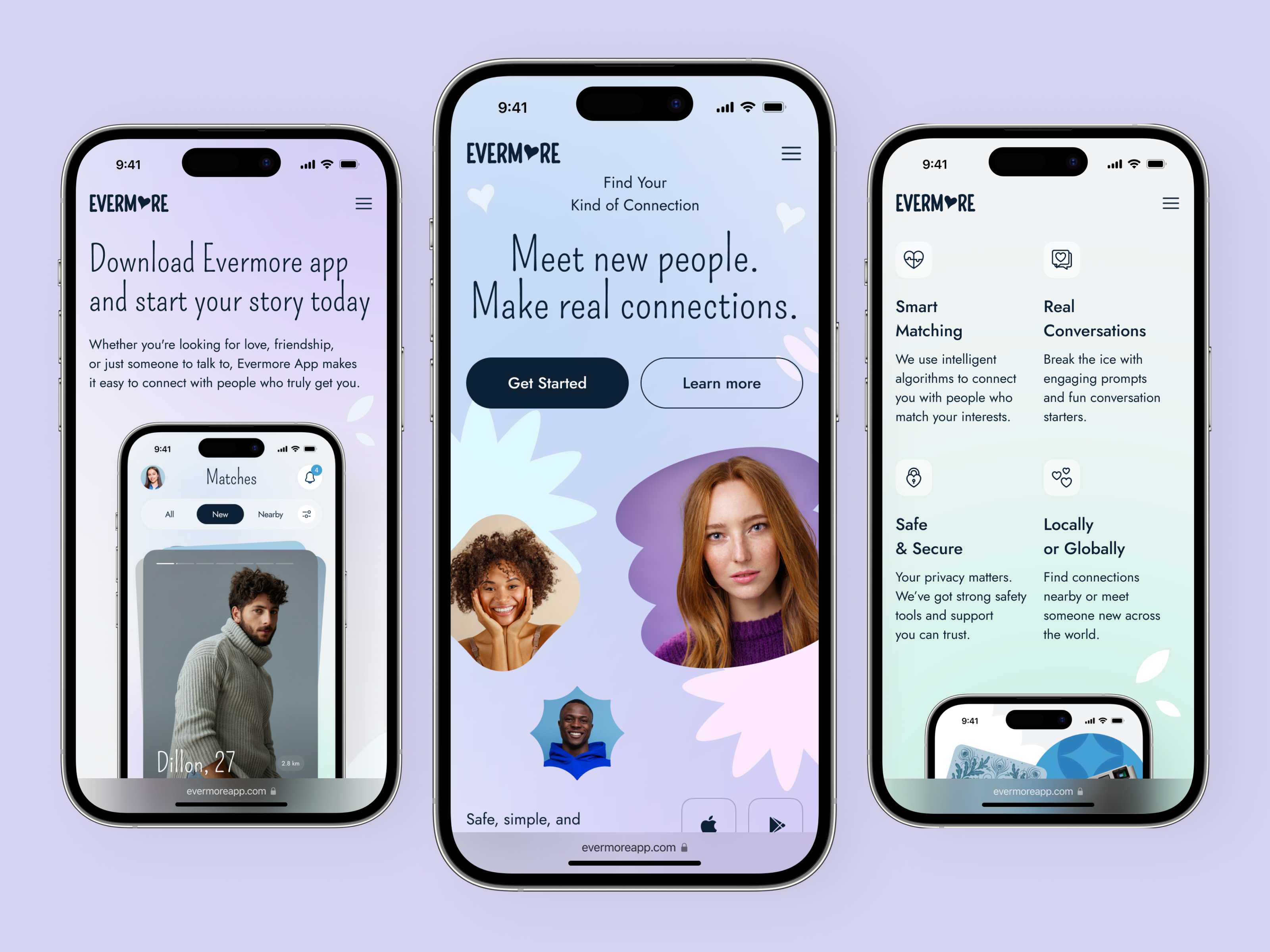 Dating Mobile Website UI Design