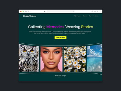 HappyMoment- Animated web app 3d animation graphic design logo motion graphics ui