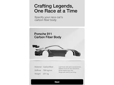 Race Car Configurator 3d branding graphic design ui