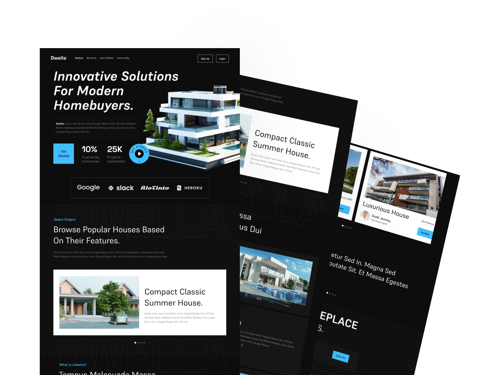 Modern Real Estate Website Design—Clean & Responsive animation branding design digitalagency landing page oylos propertywebsite realestatedesign realestatemarketing realestatewebsite ui ui design uiux web design web template webdesign