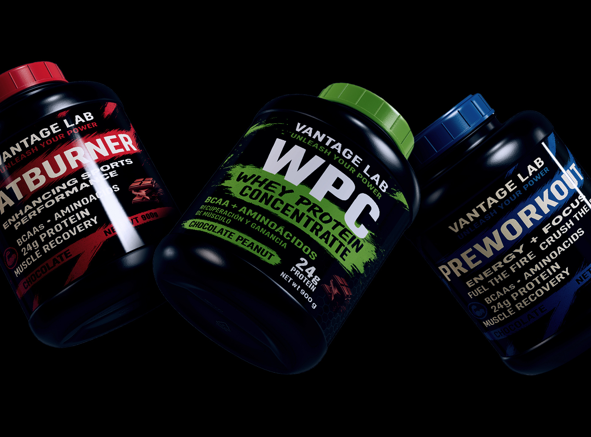 Example of Gym Supplement Packaging & Label Design
