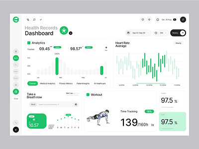 Health Care Dashboard branding dashboard design graphic design icon illustration light color logo minimal ui ux ux ui. vector