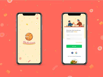 Splash screen & Login graphic design logo mobile socialmedia ui