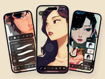 Digital Art Sketchbook Mobile App Design app design app interfaces application ui best app design mobile app design mobile app ui mobile ui mobile ux modern app ui ui ux design