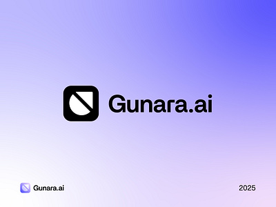 Gunara ai analytics app artificial intelligence automation branding data deep learning design icon identity integration logo logo design logodesign mark smart symbol