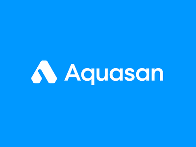 Aquasan a a letter abstract aquasan geometric logo logo design mark minimal logo minimalist modern sewage symbol water
