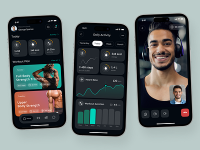 Fitness and Wellness Coaching Mobile App Design app design app interfaces application ui fitness app mobile app design mobile app ui mobile ui mobile ux ui design ui ux