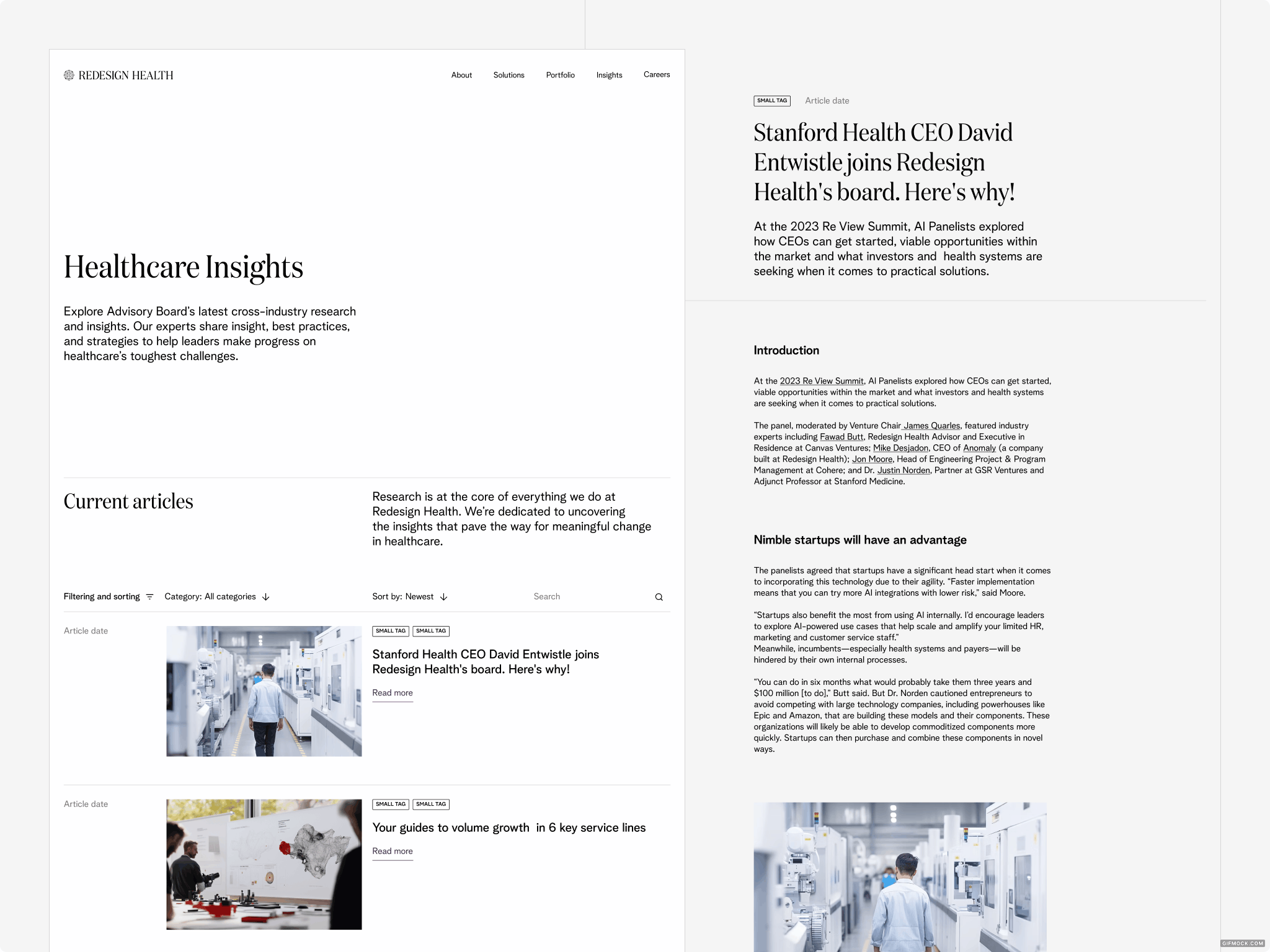 Redesign Health - Blog article blog layouts responsive