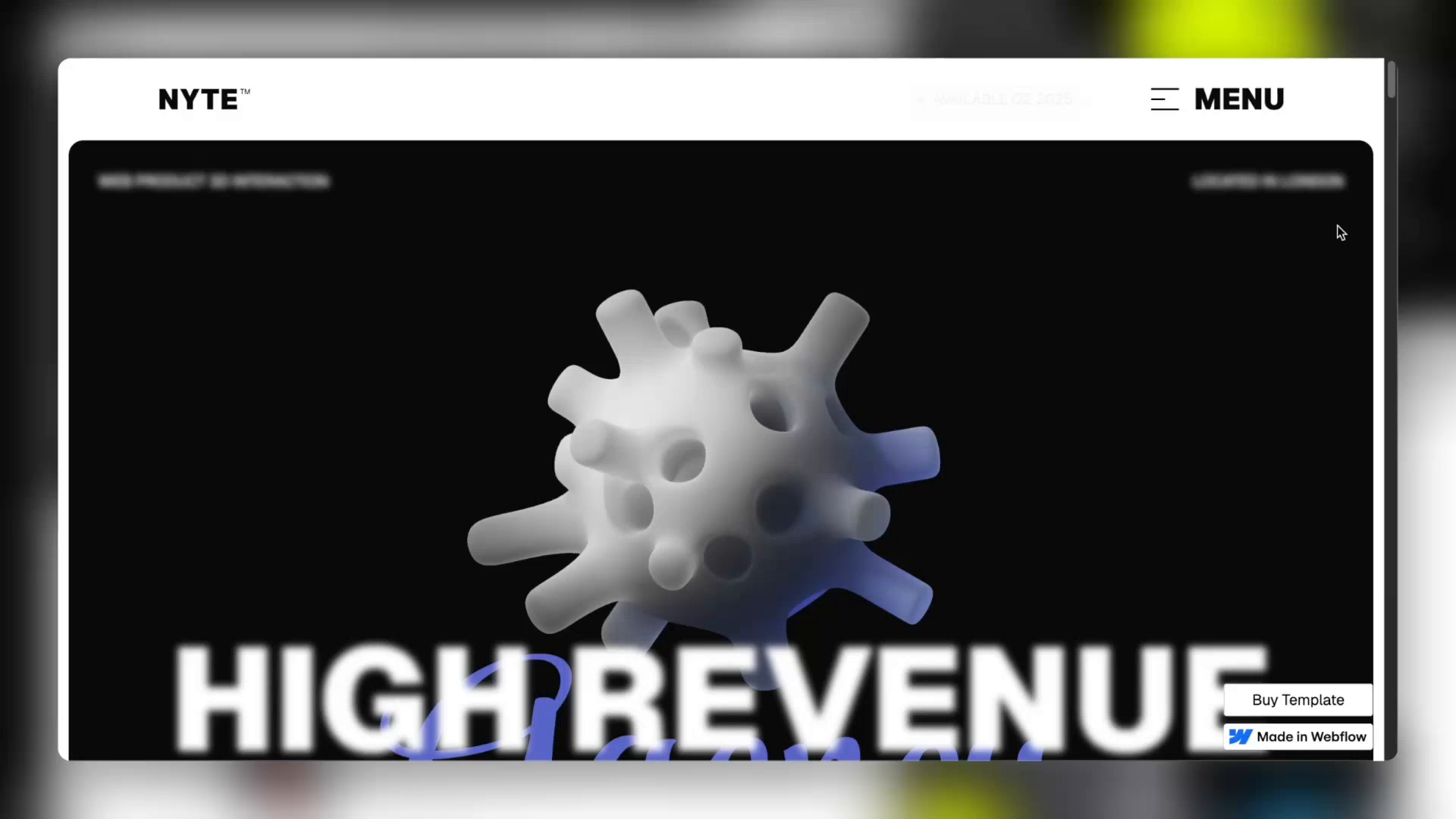 Example of Webflow Template Customization