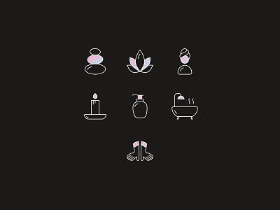 luxury spa — icon set figma graphic design icon iconography icons luxury spa vector
