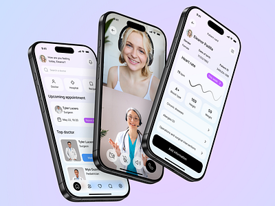 Telemedicine Consultation Mobile App Design app design app interface app interfaces application design calendar ui healthcare mobile app design mobile app ui mobile ui mobile ux ui design ui ux design user profile