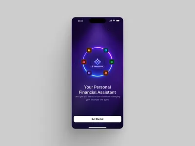 Financial Assistant App app application brand branding clean design finance fintech graphic design identity illustration ios logo minimal ui