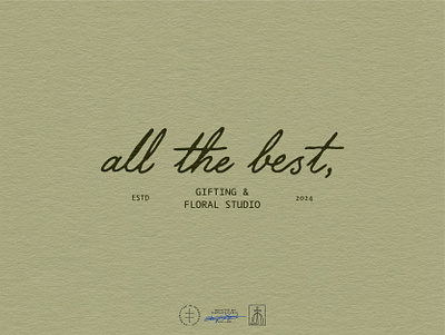 All the Best Wordmark Logo antique brand design brand identity branding branding design classic clean elegant feminine hand drawn hand lettering identity design lettering logo logo design minimal script traditional vintage visual identity