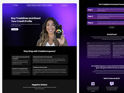 Tradeline Express Landing animation branding design graphic design illustration logo typography ui ux vector