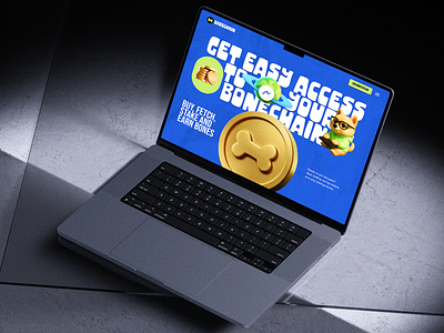 BoneChain - Web3 Gamified Website 3d animation blockchain crypto crypto website doge dogecoin gamified website landing page memecoin memecoin website token website ui web3