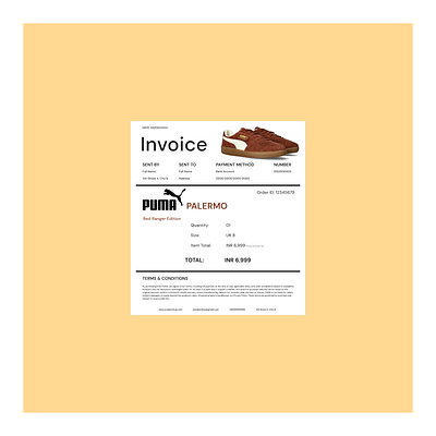 #DailyUI aesthetic branding design illustration puma receipt sneakers ui vector