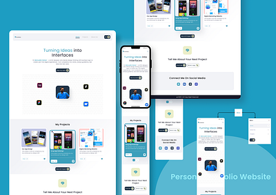 Personal Portfolio Landing Page branding motion graphics personal portfolio landing page portfolio home page ui ux