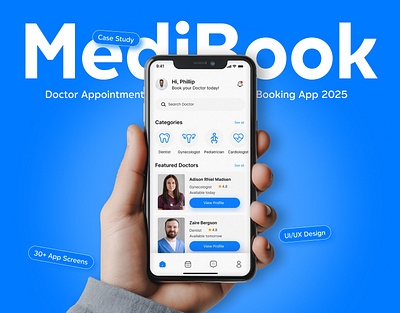 Doctor Appointment Mobile App | MediBook app design app ui doctor doctor app doctor app design doctor app ui doctor appointment doctor appointment app health care healthcare healthcare app medical medical app mobile app mobile app ui ui design uiux user interface ux design