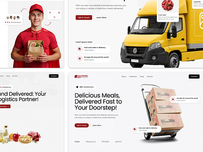 Hersfelder FoodLogistics - Modern Website Design 3d animation branding delivery delivery website food food delivery food website graphic design lieferando logistics motion graphics ui