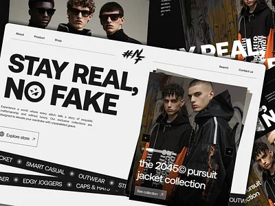 NO FAKE - E-Commerce Website Design branding clothing store clothing website ecommerce ecommerce store grafiti graphic design hero design hipster brand hoody jacket website modern branding shop website ui ui design