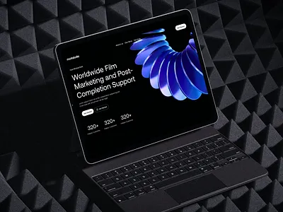 MP4 Studio - Film & Marketing Website 3d 3d design agency agency website film studio hero design homepage interactive marketing agency movie studio website ui ui design website design