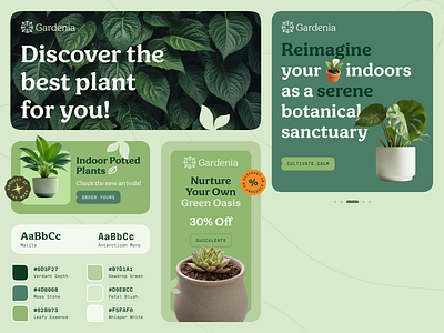 Nursery Garden E-commerce - Visual Design animation branding e commerce framer gardening interface layout design minimalism modern motion graphics nursery garden organic plant store ui ui animation ui elements ux visual design web design