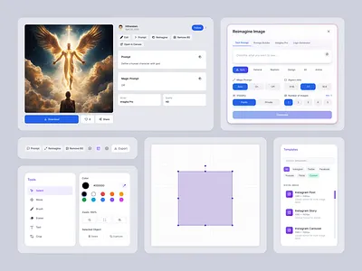 Imagika: AI-Powered Image Creation Platform aiart aiimagegenerator branding creativetech figma figmadesign imagika texttoimage uidesign uiux