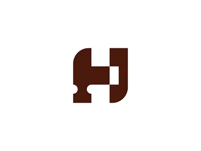 Letter H Hammer Logo abstract brand company construction fix geometric hammer handyman letter h logo logo design modern renovation repair tool workshop