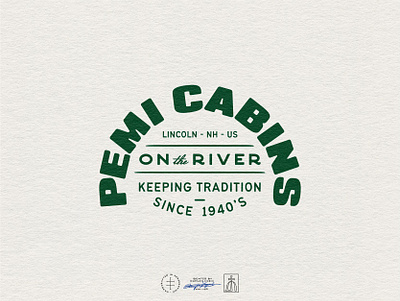 Pemi Cabins Submark brand design brand identity branding branding design cabins camp hand drawn hand lettering identity design lettering logo logo design logotype signage type typography vintage visual identity wordmark