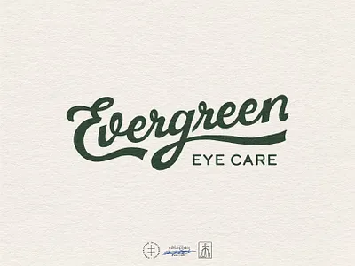 Evergreen Eye Care Logotype brand design brand identity branding branding design clean hand drawn hand lettering identity design lettering logo logo design logo designer logodesign retro script type typographic typography vintage visual identity