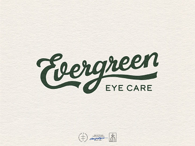 Evergreen Eye Care Logotype brand design brand identity branding branding design clean hand drawn hand lettering identity design lettering logo logo design logo designer logodesign retro script type typographic typography vintage visual identity