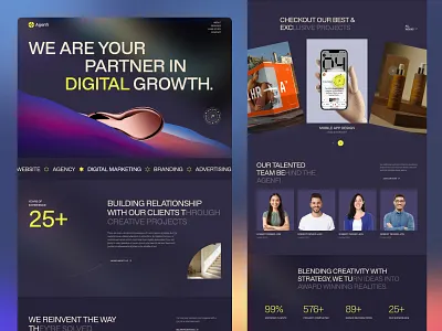 Marketing Agency Website. afency agency agency website animation clean creative agency home page interface landing page marketing agency modern modern design office popular design ui user interface ux ux design web web design