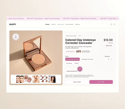Skin Care Website Product Page beauty beauty products cosmetic cosmetics cosmetics website e commerce website ecommerce makeup online store product page product page design shopify skin care skincare skincare e commerce skincare website skincare website design ui ux web design website design