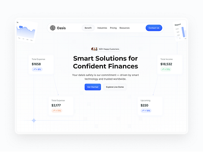 Smart Finance Dashboard Concept finance hero section hero section landing page minimal design ui ui design ux ux design website website design