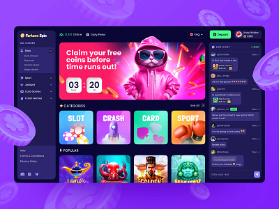 Casino | Web Design | Crash Game | Web Interface Design | UXUI casino casino design casino game casino web design crash game game game design gaming modern website product design responsive design slot ui ux user interface web web design web interface design web responsive design web ui design webdesign
