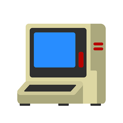 Vintage Macintosh Flat Icon adobe art design flat graphic design icon illustration illustrator macbook
