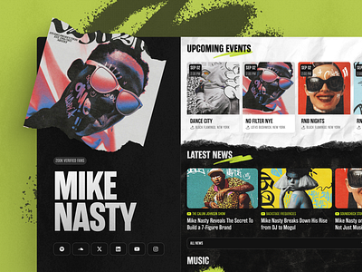 Kyd Labs: Events artist page artist portfolio event events interface kydlabs music news portfolio product design profile ticket ticket platform ui upcoming ux web