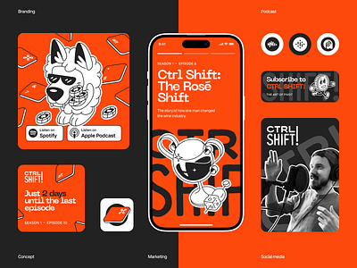 CTRL SHIFT! Podcast Branding by Lay on Dribbble