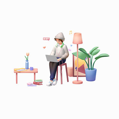 me.jpg 3d design illustration